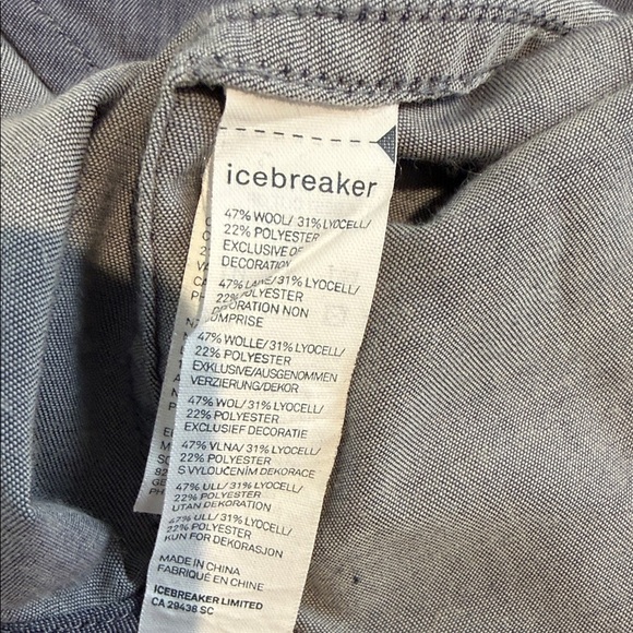 Icebreaker Grey/Blue Tunic/Dress Top Size Medium - Picture 9 of 9